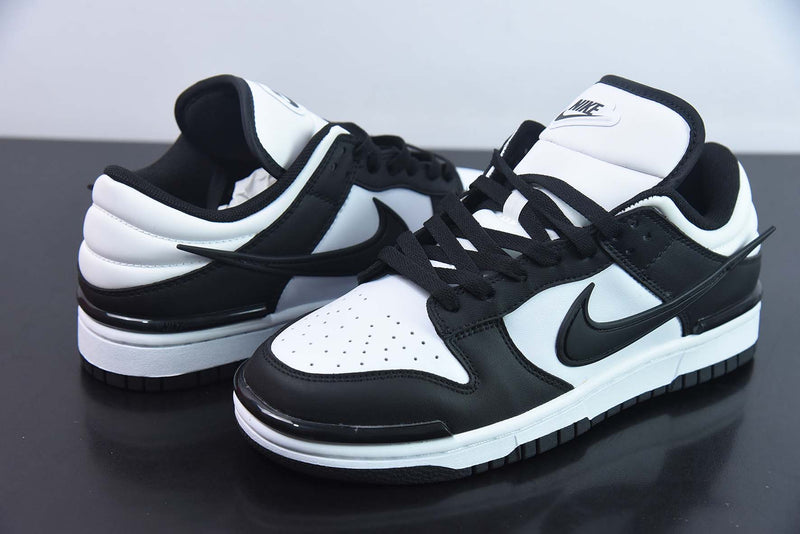 Tênis SB Dunk Low – Modelo “Twist Panda” (Preto/Branco) – Design Contrastante