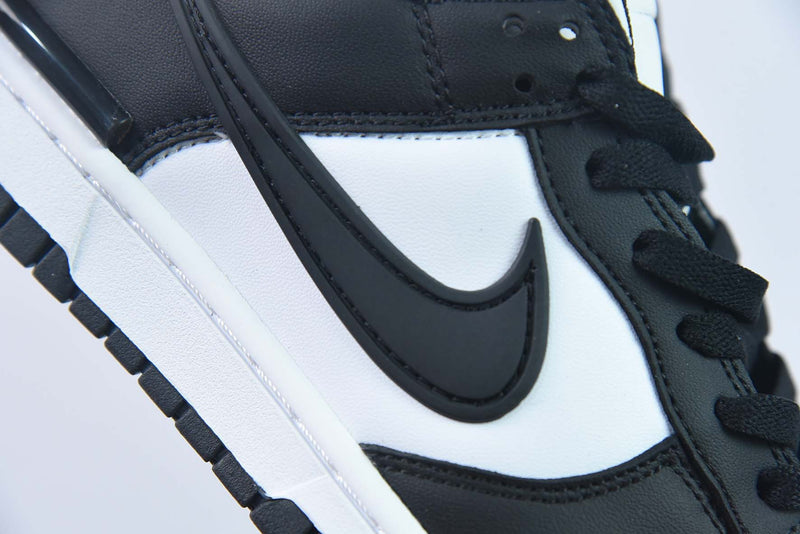 Tênis SB Dunk Low – Modelo “Twist Panda” (Preto/Branco) – Design Contrastante