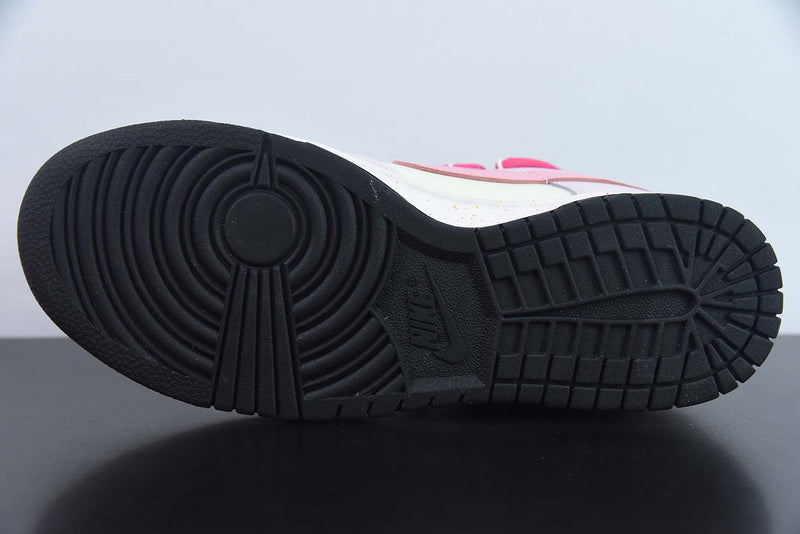 Tênis Dunk Low – Modelo “Multiple Swooshes” (Rosa Sail/Preto) – Custom Exclusivo