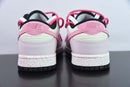 Tênis Dunk Low – Modelo “Multiple Swooshes” (Rosa Sail/Preto) – Custom Exclusivo